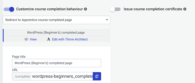 Showing a course completed page in WordPress Showing a course completed page in WordPress