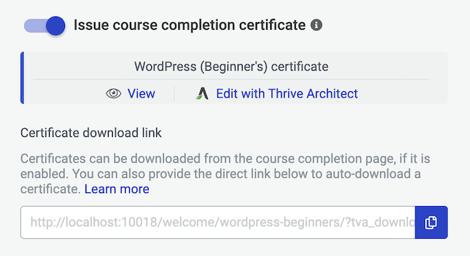 Creazione di un certificato di completamento del corso per il tuo sito web WordPress