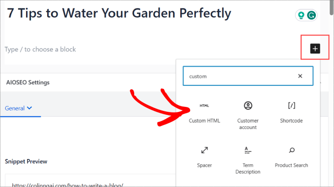 custom html custom html