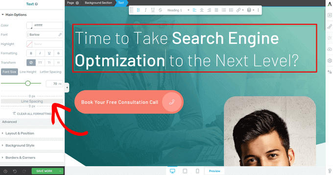 Editing elements in the Thrive Architect editor Editing elements in the Thrive Architect editor