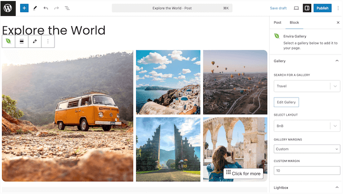 Adding a travel gallery to your website using Envira Gallery for WordPress
