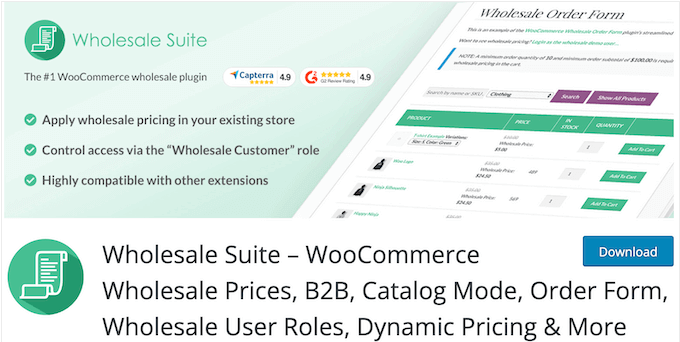 The free Wholesale Suite WordPress plugin for WooCommerce The free Wholesale Suite WordPress plugin for WooCommerce