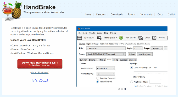 Instrument de optimizare video HandBrake