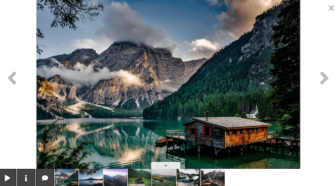 Um exemplo de lightbox, criado usando um plugin de galeria