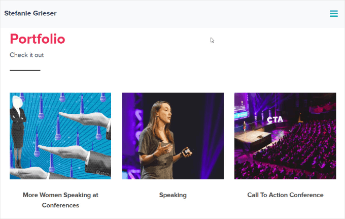 ポートフォリオウェブサイトの例 ポートフォリオウェブサイトの例