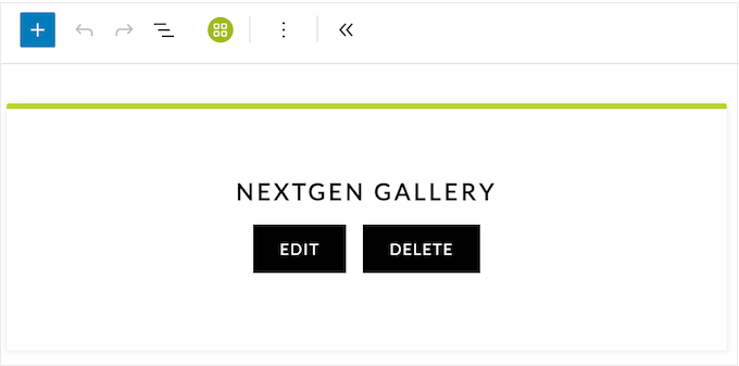 O bloco NextGEN Gallery integrado