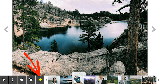 Permitir que clientes favoritarem imagens e fotos em seu site