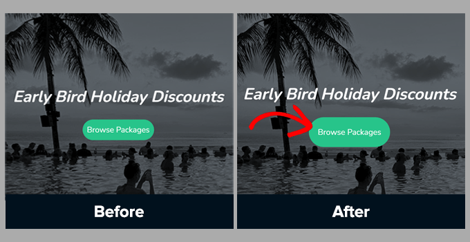 Innenabstand, um leeren Raum innerhalb eines Call-to-Action-Buttons zu vergrößern