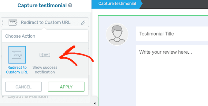 Redirecting to a custom thank you page Redirecting to a custom thank you page