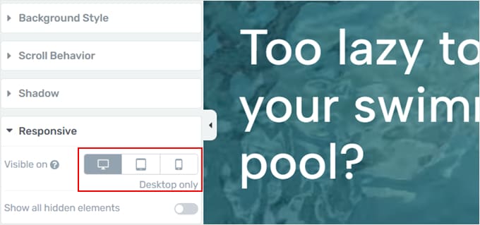 Adjusting the responsiveness behavior of the video background in Thrive Architect Adjusting the responsiveness behavior of the video background in Thrive Architect