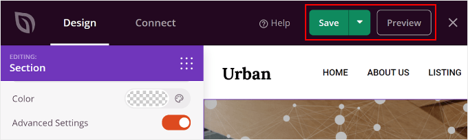 Salvarea sau previzualizarea modificărilor în SeedProd