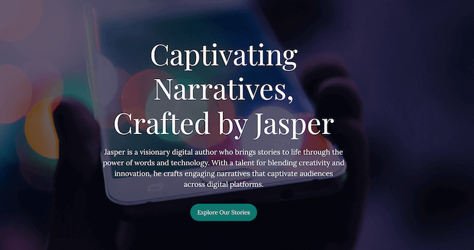 SeedProdを使用して作成されたオンラインポートフォリオの例 SeedProdを使用して作成されたオンラインポートフォリオの例