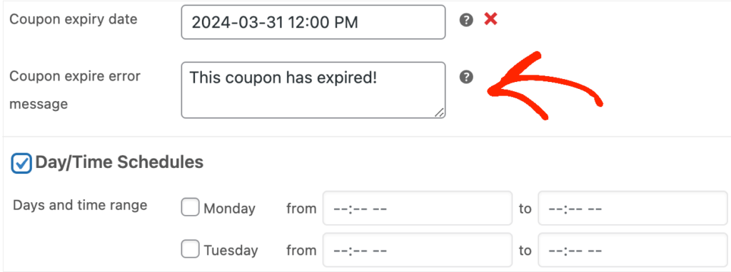 Setting a schedule for your coupon campaigns