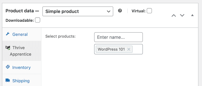 Collegare un corso Thrive Apprentice a un prodotto WooCommerce