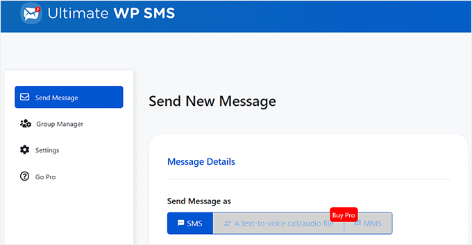 Messagerie Ultimate WP SMS