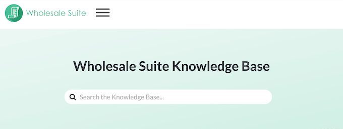 The Wholesale Suite knowledge base The Wholesale Suite knowledge base