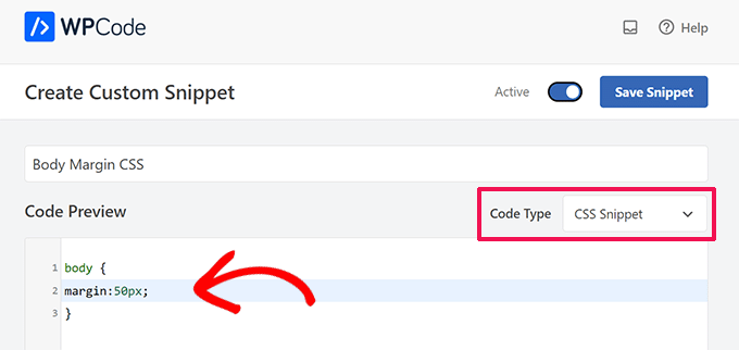 Benutzerdefiniertes CSS in WPCode hinzufügen