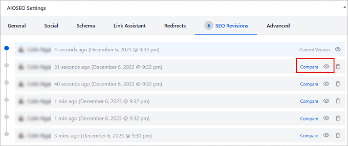 Compare revisions Compare revisions