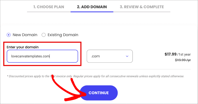 add domain name add domain name