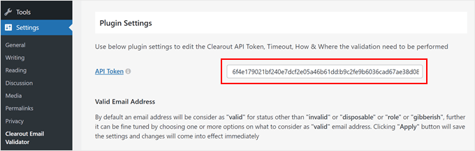 Pasting the Clearout API in WordPress Pasting the Clearout API in WordPress