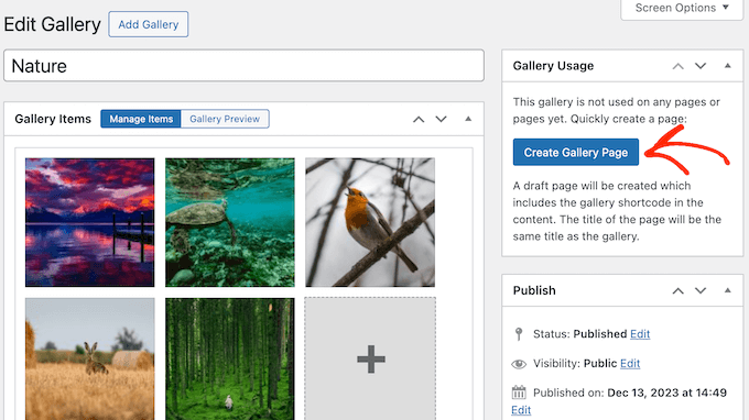 Skapa en gallerisida i WordPress