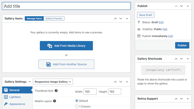 Skapa ett mobilanpassat galleri med FooGallery