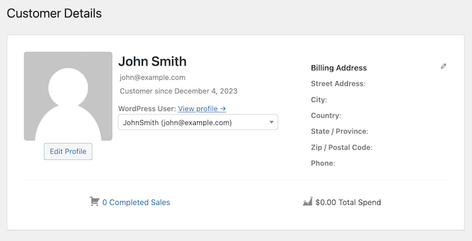 WordPress kontrol panelinde müşteri bilgilerini ve detaylarını izleme