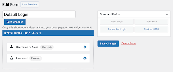 ProfilePress ile özel formlar oluşturma