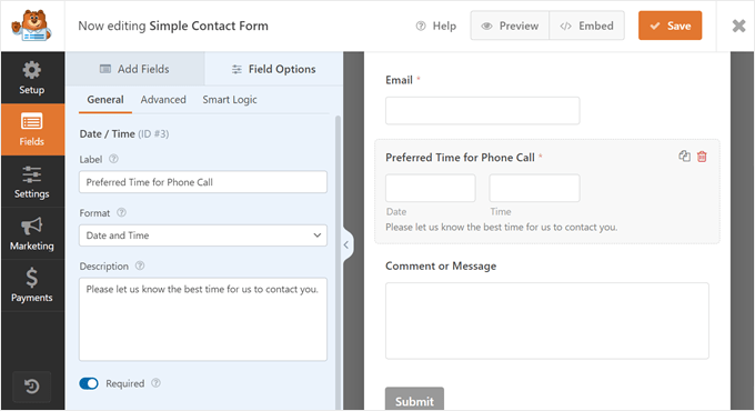 Configuring the General settings of a form in WPForms Configuring the General settings of a form in WPForms