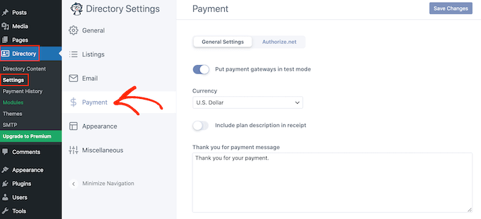 Configuring payment gateways for your online web directory Configuring payment gateways for your online web directory