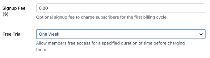 ProfilePress ile ücretsiz deneme sunma