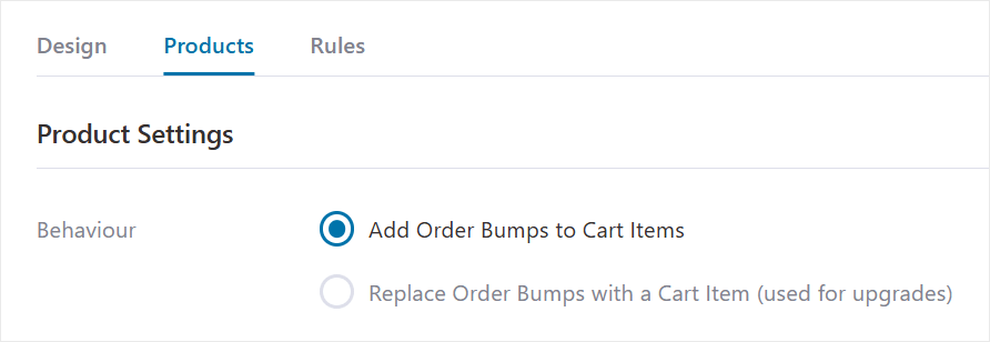 Alegerea dacă se adaugă oferta suplimentară ca o ofertă sau un upgrade în FunnelKit
