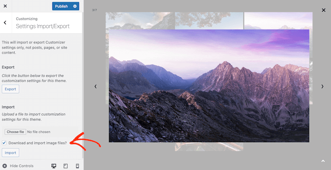 Importar y exportar la configuración del tema de WordPress de Photocrati