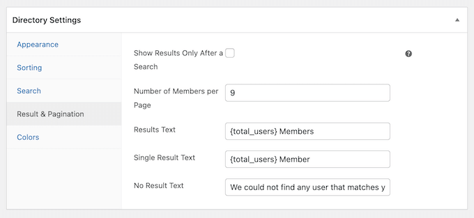 Üyelik dizininizin ayarlarını değiştirme