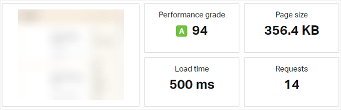 Scorul Pingdom pentru WP Rocket Scorul Pingdom pentru WP Rocket