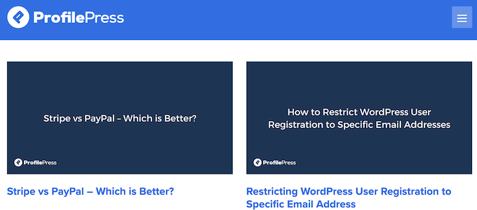 ProfilePress çevrimiçi blogu