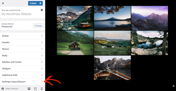 Guardar tu tema personalizado de WordPress para fotografía