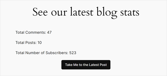 Example of the custom total comment display code output made with WPCode Example of the custom total comment display code output made with WPCode