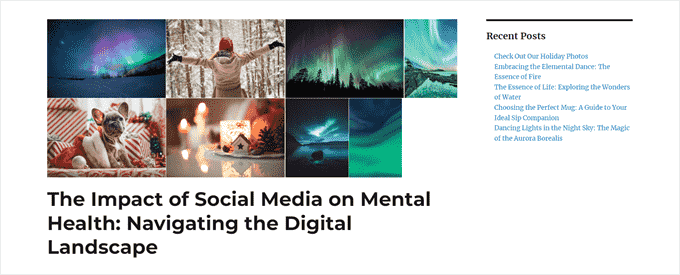 ブログ投稿の前に挿入されたEnviraギャラリーの外観の例