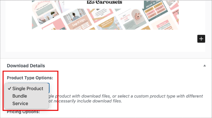 EDD product type options EDD product type options