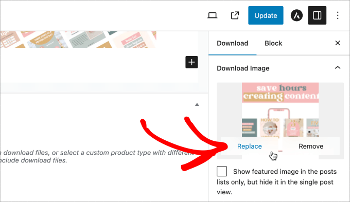 Replace thumbnail EDD Replace thumbnail EDD