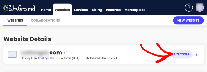 Siteground site tools Siteground site tools