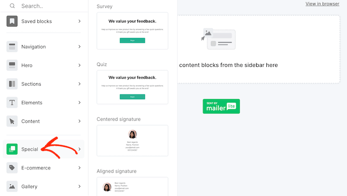Creazione di campagne di email marketing con MailerLite