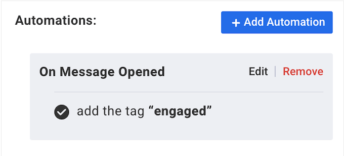 連絡先リストに自動化タグを追加する 連絡先リストに自動化タグを追加する