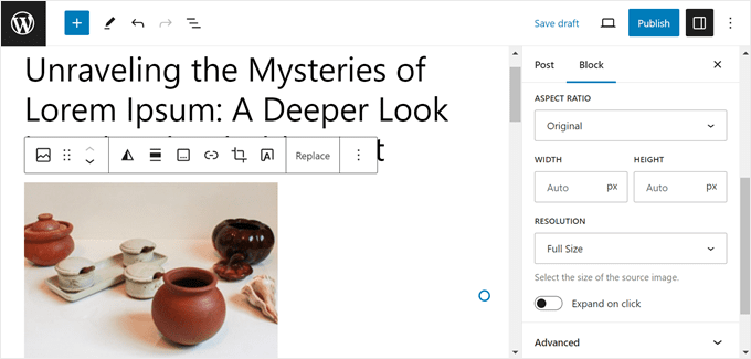 block-toolbar-settings-min The block settings sidebar in WordPress