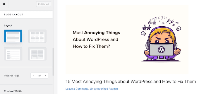 Choosing between multiple WordPress blog layouts Choosing between multiple WordPress blog layouts