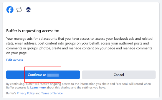 Allowing Buffer to connect to your social media accounts Allowing Buffer to connect to your social media accounts