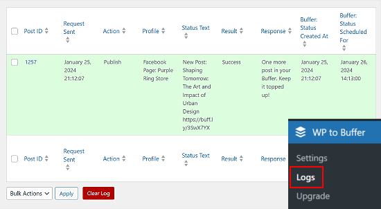 Looking at the blog post publishing schedule in WP to Buffer Looking at the blog post publishing schedule in WP to Buffer