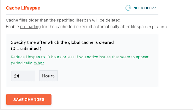 Changing the lifespan for your WordPress cache Changing the lifespan for your WordPress cache