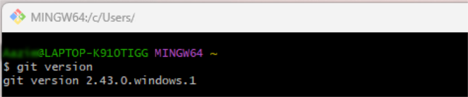 Check git version Check git version